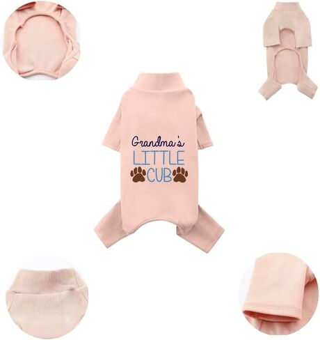 Dog Hoodie Grandmas Little Cub Hoodie Sweater Winter Dog Hoodie Warm Small Dog Sweatshirts Cotton Coat for Dogs(pink blue 9m) in Saudi Arabia