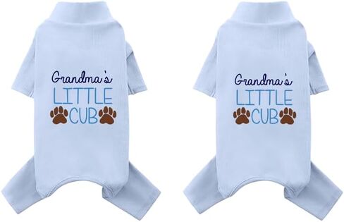 Dog Hoodie Grandmas Little Cub Hoodie Sweater Winter Dog Hoodie Warm Small Dog Sweatshirts Cotton Coat for Dogs(pink blue 9m) in Saudi Arabia