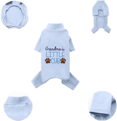 Dog Hoodie Grandmas Little Cub Hoodie Sweater Winter Dog Hoodie Warm Small Dog Sweatshirts Cotton Coat for Dogs(pink blue 9m) in Saudi Arabia