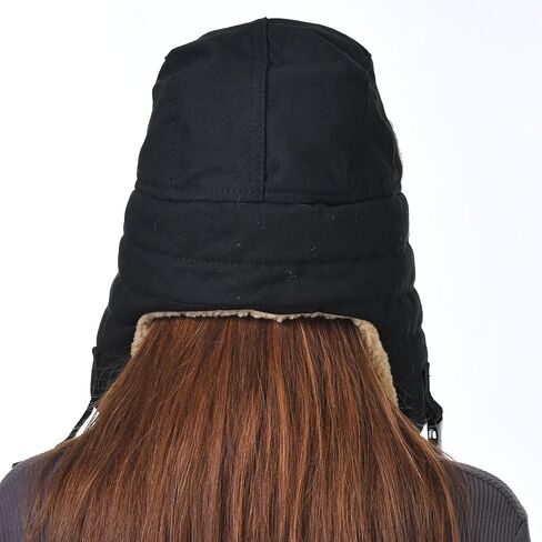 Unisex Trapper Hats Cotton Hat Women Men Faux Fur Russian Earflaps Hats Strap Winter Hunting Windproof Ski Outdoor Cap in Kuwait