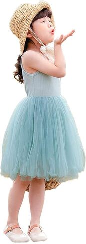 Girls Tutu Tulle Ruffle Sleeve Party Dress in Saudi Arabia