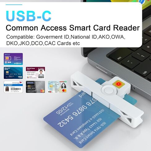 USB Smartfold Type A CAC Reader, USB A DOD Military USB Common Access CAC Smart Card Reader and ID CAC Card Reader,Compatible with Mac Os, Windows,Linux(Mini Foldable and Portable Type A) New in Saudi Arabia