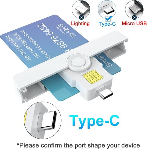 USB Smartfold Type A CAC Reader, USB A DOD Military USB Common Access CAC Smart Card Reader and ID CAC Card Reader,Compatible with Mac Os, Windows,Linux(Mini Foldable and Portable Type A) New in Saudi Arabia