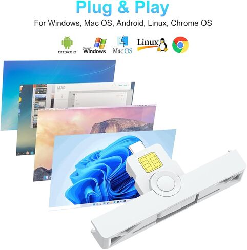 USB Smartfold Type A CAC Reader, USB A DOD Military USB Common Access CAC Smart Card Reader and ID CAC Card Reader,Compatible with Mac Os, Windows,Linux(Mini Foldable and Portable Type A) New in Saudi Arabia