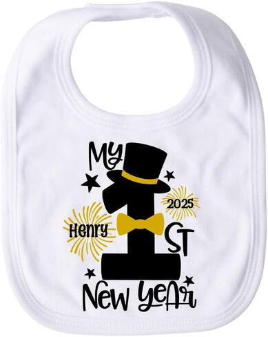 Baby Boy My First New Year Bib 1st New New Year New New Modelized Boys Bib Bibborn Baby First Heal New Year Home Holiday 2025 in Saudi Arabia