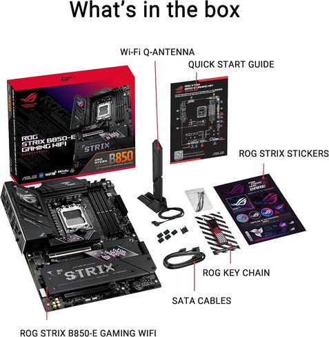 اللوحة الأم للألعاب ASUS ROG Strix B550-E Gaming AMD AM4 الجيل الثالث Ryzen ATX-PCIe 4.0، NVIDIA SLI، WiFi 6، 2.5 جيجا بايت LAN، 14+2 مراحل طاقة، USB 3.2 Type-C in Saudi Arabia