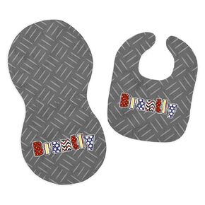Baby Boy's Personalized Printed Custom Name Tool Carpentry VS 3 Feeding Cloth Accessory Set