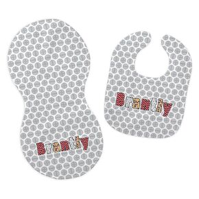 Baby Boy's Personalized Printed Custom Name Tool Carpentry VS 1 Feeding Cloth Accessory Set