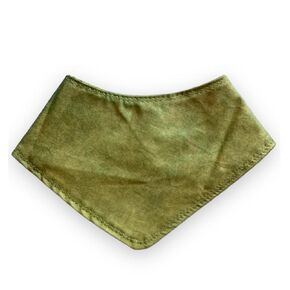 Solid Green Unisex Baby Bandana Hand Sewn Dribble Bib