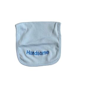 JA "Handsome" Baby Blue Cotton Embroidered Burp Cloth