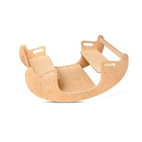 Montessori Wooden Aresaw for Kids | موسيقى الروك آند رول teeter totter | لوحة التوازن للأطفال الصغار | معدات اللعب الخشبية الداخلية | لعبة خشبية مصنوعة يدويًا للتنمية البدنية | أطفال هزاز خشبي