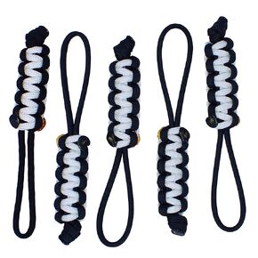 BubbasGarageTv - Large Heavy Duty Paracord Zipper Pulls (Red)
