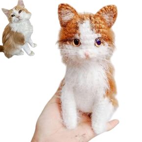 Cat Loss Memorial, Custom Crochet Cat, Custom Stuffed Pet of Your Dog Cat, Handmade Pet Plush Clone, Animal Replica Gift, Personal Unique Gift Idea, Christmas Gift for Cat Lover