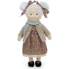 Doll Waldorf Dollade Rag Doll - جامعي الشخصيات الشخصية دمية أفخم للأطفال هدية عيد ميلاد مع مربع حاضر جميل - يونيو 12 "