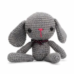 Small Long-Legged Bunny Crochet Doll Handmade Amigurumi Plush Toy VAC (Cream)
