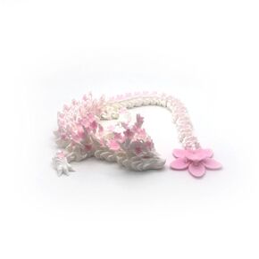 3D Printed Pink and White Cherry Blossom Dragon 12 inches