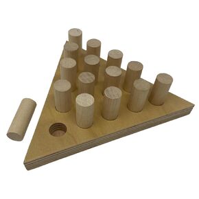 Tricky Triangle, Jumbo-Sized Version of Popular Triangle Peg Game for Blind Kids or Adults, Accessible Brain Teaser Puzzle, Solve by Touch, Multi-Sensory Montessori Toy - By Blind in Mind, The Braille Superstore