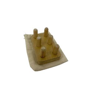 Wooden Braille Practice Cell, Compact Braille Learning Tool for Blind Children or Adults, Wooden Pegs Make Any Letter, Fits in Your Palm - By Blind in Mind, The Braille Superstore