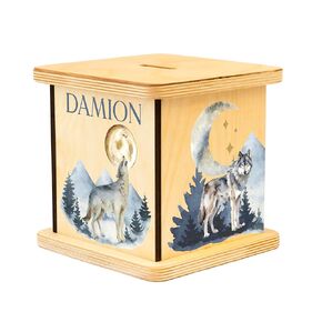 Wooden Piggy Bank for Kids and Adults, Personalized Gift Handmade in USA by BloomOwl, Kids Piggy Bank for Girls and Boys, Custom Girls Piggy Bank, Boys Piggy Banks (Sea Turtle)