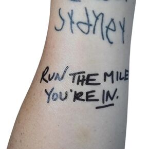Athlete Bouquets: "Run The Mile You're In" Temporary Tattoo