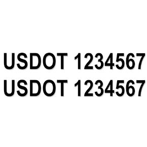 USDOT Registration Numbers Vinyl Decal Sticker Set | 2in Regulation Size Fleet Numbers - 850