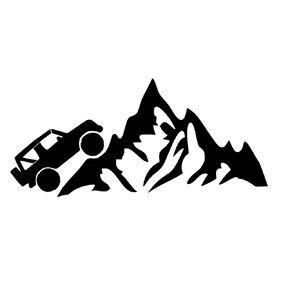 Mountains with 2 Door SUV Decal - windshield Easter egg- for Jeep Wrangler