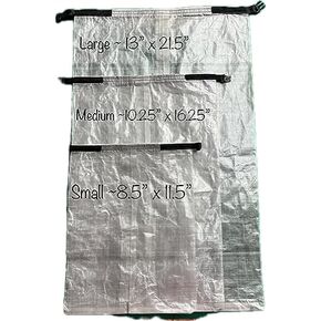 Ultra Lightweight Dyneema Roll Top Bag (M, Grey/Silver)