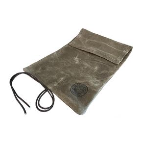 Roll Top Tinder Bag, Bushcraft Fire Kit, Waxed Canvas Bag, Camping Gear, Survival Kit, Bushcraft Gear (Brown)