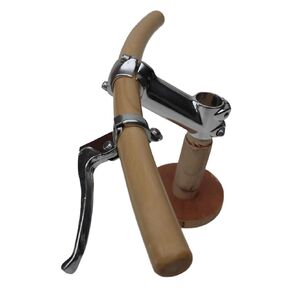 Beech wood curved bicycle handlebar