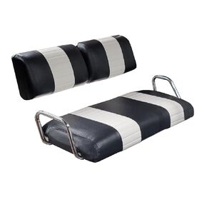 Yamaha G-2 and G-9 "STAPLE ON" Golf Cart Seat Cover (2 Stripe) Choose From 30 Colors, Custom Golf Cart Seat Covers, Handmade-Golf-Cart-Seat-Covers, Up To Par Covers