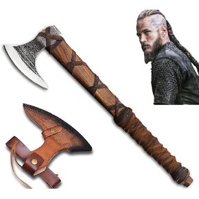 Norseblade | 40" Two handed large Berserker Axe, Large Norse Axe,Scandinavian Style Viking Dane Axe double headed ax, Functional Viking Battle