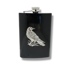 8oz Crow Raven Flask (8oz Black)