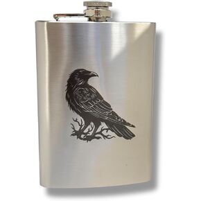 8oz Crow Raven Flask (8oz Black) in Saudi Arabia