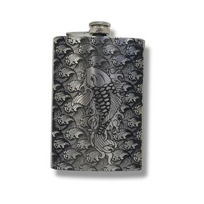 8oz Koi Fish Stainless Steel Flask