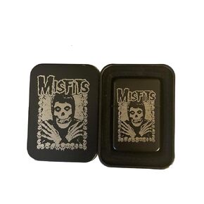 Misfits Engraved Lighter Black Mate with Case