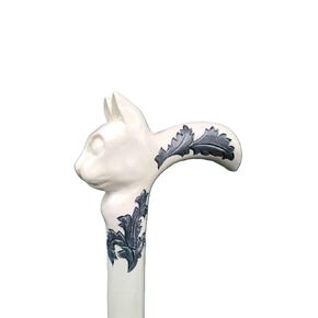 Rare Antique Cat Head Walking Stick - Designer Premium Wooden Carved Walking Cane - Beautiful Handmade Foldable Cane With Cat Handle For Men Women Comfortable Best Gift Idea