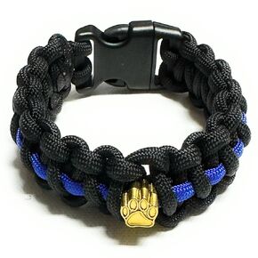 Thin Blue Line K-9 (K9) Edition Handmade Paracord Bracelet