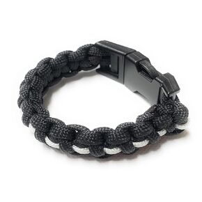 Thin Silver Line Handmade Paracord Bracelet Corrections Officer Parole Officer