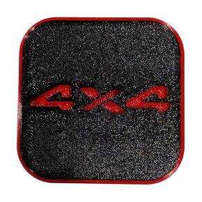 4x4 Hitch Cover For Trucks, SUVs 2 inch Receiver Custom Made (Red)