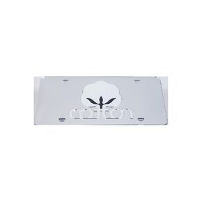 COTTON Custom Mirror Laser Cut Inlaid Acrylic License Plate Personalized Vanity Auto Tag