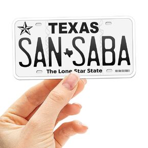 Texas License Plate Decal - Choose from 30+ TX Cities - Texas Bumper Sticker for Car - Houston Austin Dallas San Antonio Decals for Hydroflask (Stockyards)