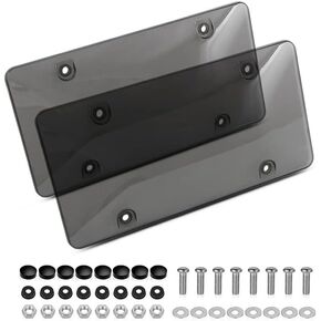 2 Pack License Plate Frame - License Plate Cover License Plate Protector with Screw Caps Cover Kit for American Standard Cars