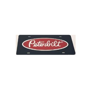 PETERBILT Custom Mirror Laser Cut Inlaid Acrylic License Plate Personalized Vanity Auto Tag