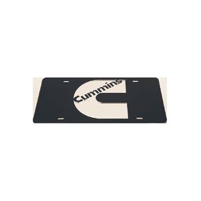 CUMMINS Custom Mirror Laser Cut Inlaid Acrylic License Plate Personalized Vanity Auto Tag