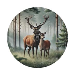 Cute Deer Spare Tire Cover With Or Without Backup Camera Hole, Cute Deer Spare Tire Cover (Style 2)