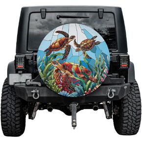 Cute Turtle Spare Tire Cover With Or Without Backup Camera Hole, Cute Turtle Spare Tire Cover