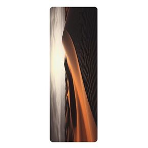 Sunset Sands: Microfiber Rubber Yoga Mat | هدوء هادئ الصحراء الانفرادية الكثبان الرملية | Harmony Mind and Body Fitness Accessory 24 "× 68"