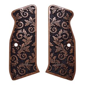 Cherry Inked Floral CZ-75 Grips Checkered