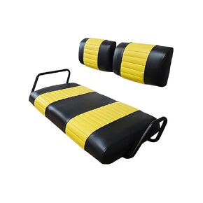 Yamaha G11 - G22 "Staple ON" Golf Cart Seat Cover (2 Stripe) Choose From 30 Colors, Custom Golf Cart Seat Covers, Handmade-Golf-Cart-Seat-Covers, Up To Par Covers