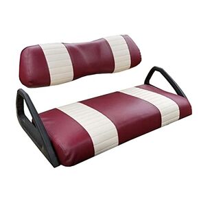 Club Car DS "STAPLE ON" Golf Cart Seat Cover (2 Stripe) Choose From 30 Colors, Custom Golf Cart Seat Covers, Handmade-Golf-Cart-Seat-Covers, Up To Par Covers